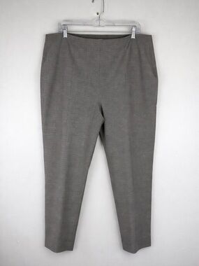 Pari Passu Wool Blend Ankle Pants Size 16 Houndstooth Stretch Tailored NWOT